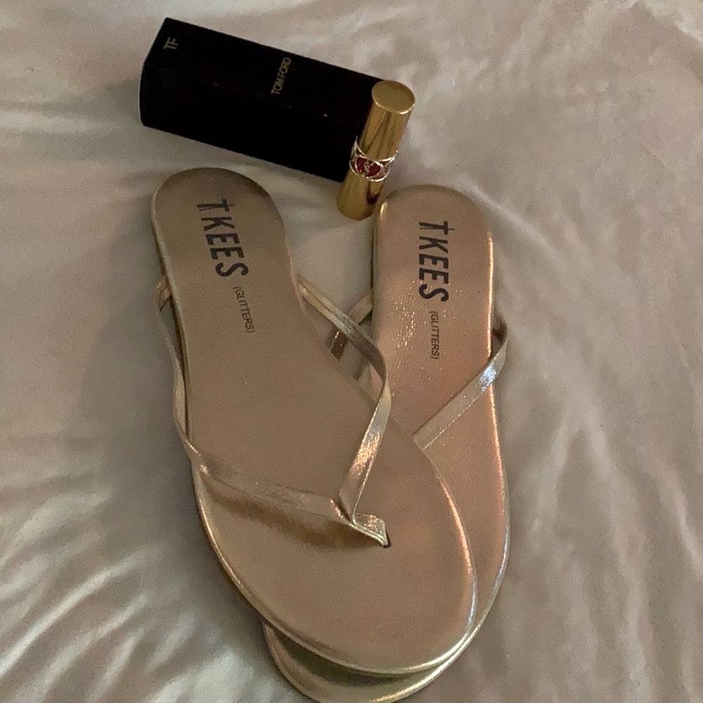 Tkees (Glitters) Glittery Gold a Flip Flops